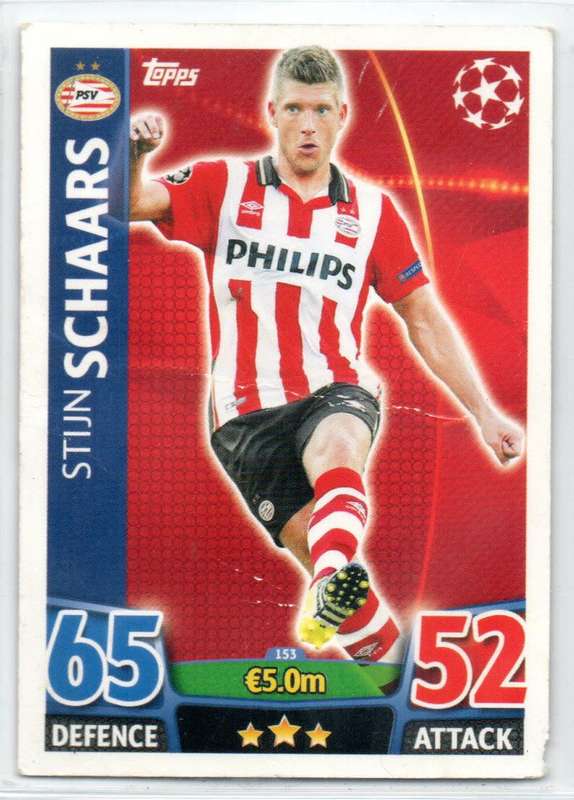 Topps Match Attax UEFA Champions League English 2015/16 Stijn Schaars - PSV Eindhoven #153
