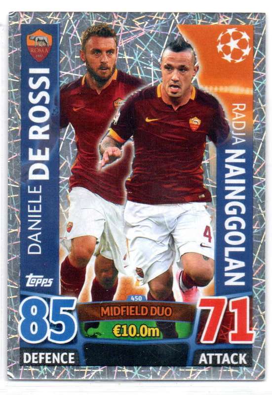 Topps Match Attax UEFA Champions League English 2015/16 Daniele De Rossi/Radja Nainggolan - Roma #45