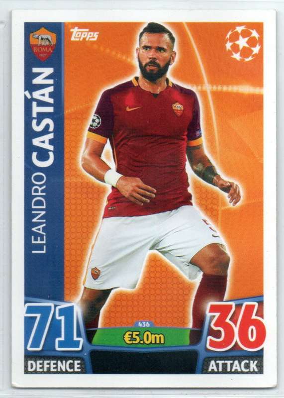 Topps Match Attax UEFA Champions League English 2015/16 Leandro Castan - Roma #436