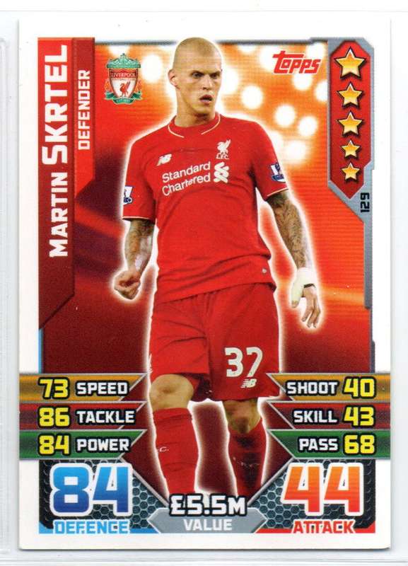 Topps Match Attax Premier League 2015/16 Liverpool - 4 Cards