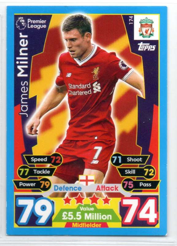 Topps Match Attax Premier League 2017/18 Liverpool - 18 Cards