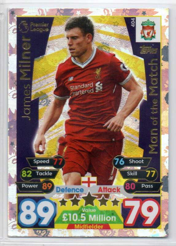 Topps Match Attax Premier League 2017/18 Liverpool - 18 Cards