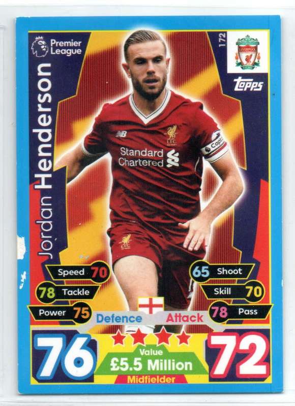 Topps Match Attax Premier League 2017/18 Liverpool - 18 Cards