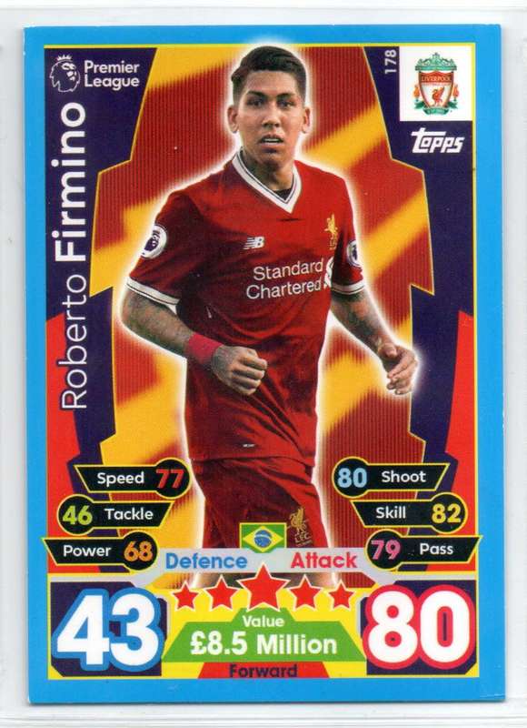 Topps Match Attax Premier League 2017/18 Liverpool - 18 Cards