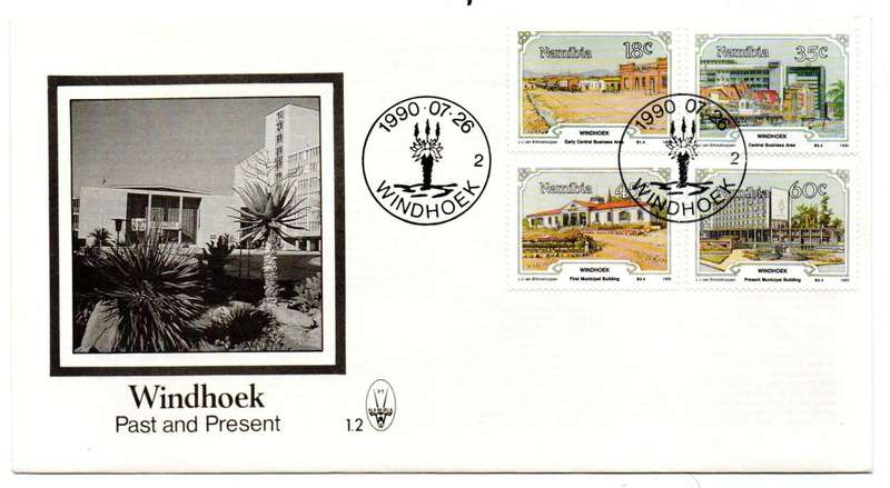 1990 Namibia The Development of Windhoek FDC 1.2 & Bulletin 2