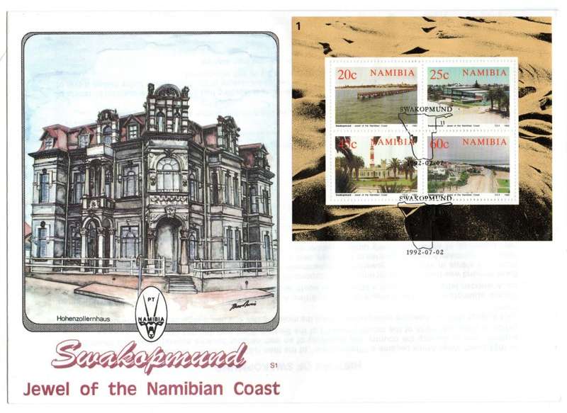 1992 Namibia Swakopmund Jewel of the Namibian Coast FDC S1
