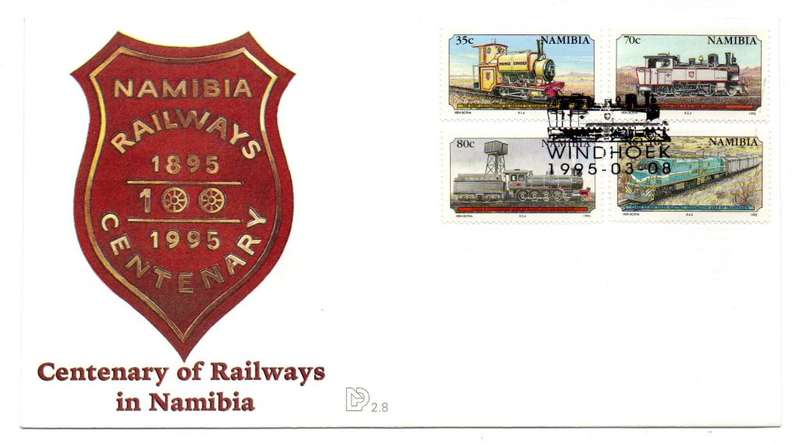 1995 Namibia Centenary of Railways in Namibia FDC 2.8