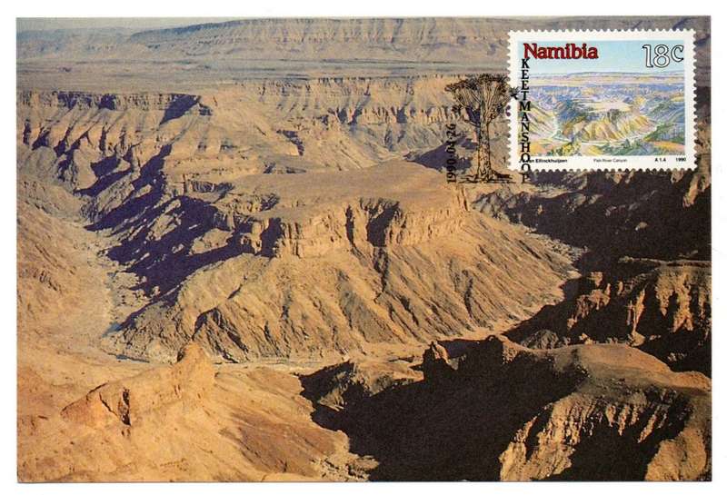 1990 Namibian Sights Postcard Set #1-4