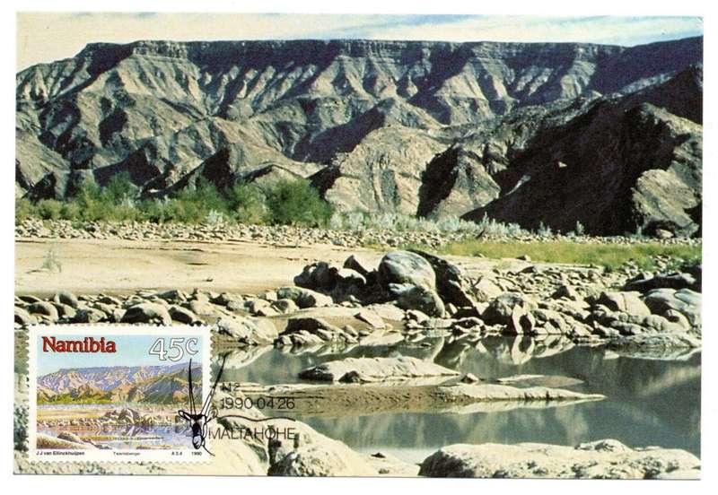1990 Namibian Sights Postcard Set #1-4