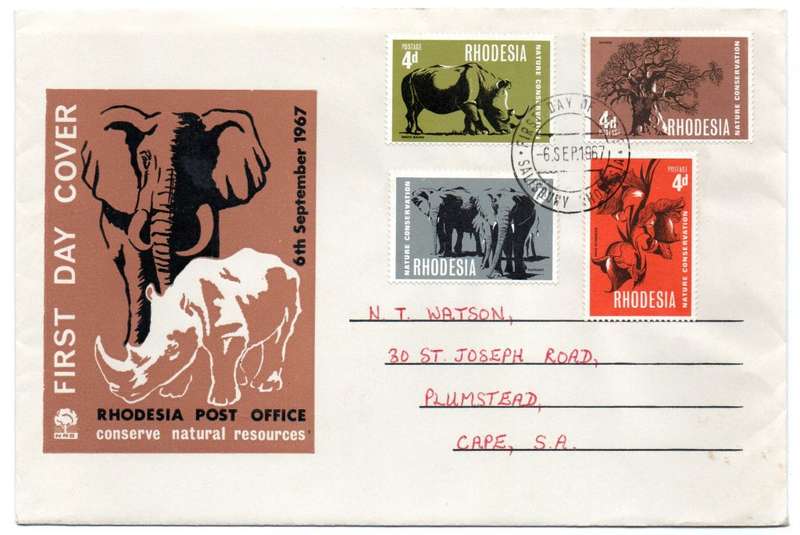 1967 Rhodesia Conserve Natural Resources FDC