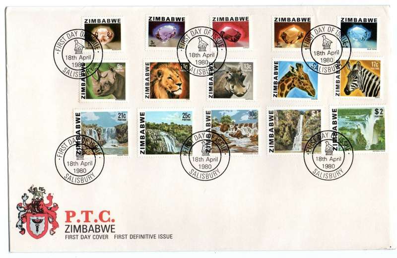 1980 Zimbabwe First Definitive Issue FDC