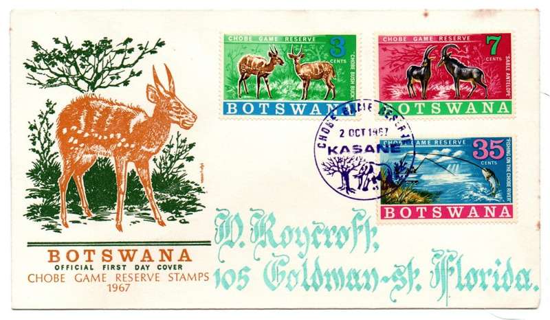 1967 Botswana Chobe Game Reserve FDC