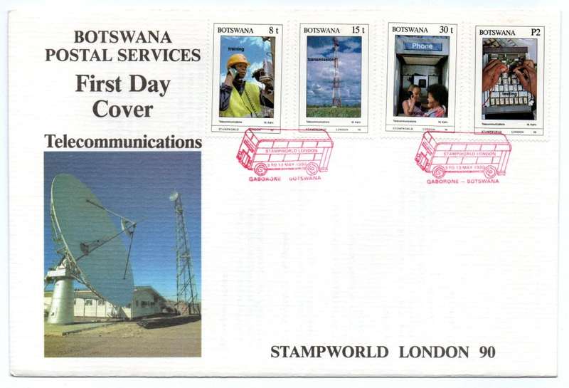1990 Botswana Postal Services Telecommunications FDC