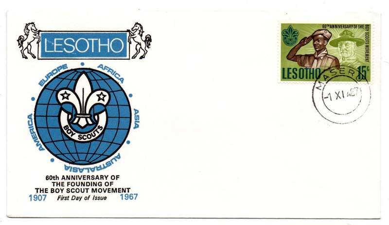 1967 Lesotho 60th Anniversary of the Founding of The Boy Scouts Movement FDC