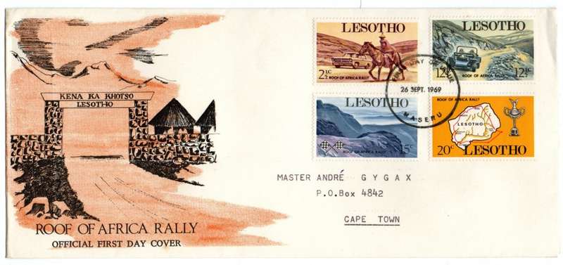 1969 Lesotho Roof of Africa Rally FDC