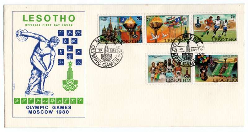 1980 Lesotho Olympic Games Moscow FDC