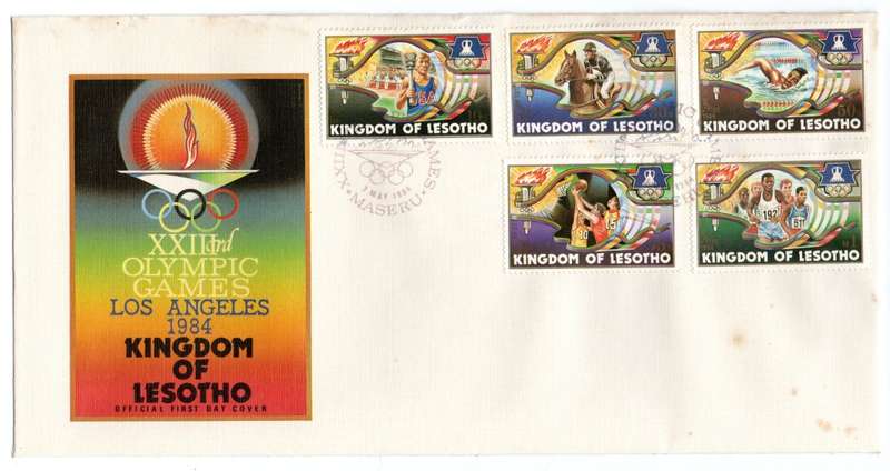 1984 Lesotho Olympic Games Los Angeles FDC