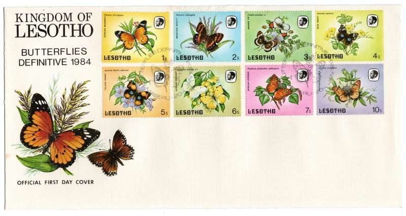 1984 Lesotho Butterflies Definitive FDC