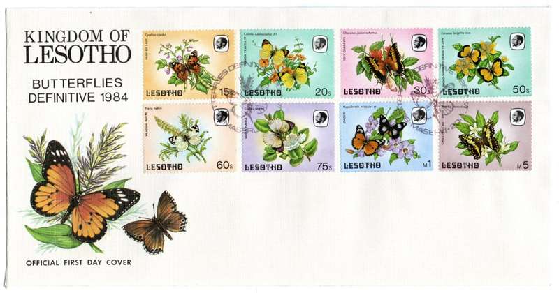 1984 Lesotho Butterflies Definitive FDC