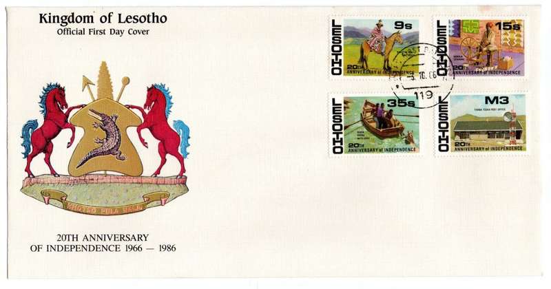 1986 Lesotho 20th Anniversary of Independence FDC *Maxi