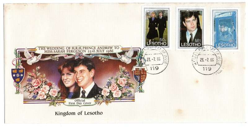 1986 Lesotho The Wedding of H.R.H. Prince Andrew FDC