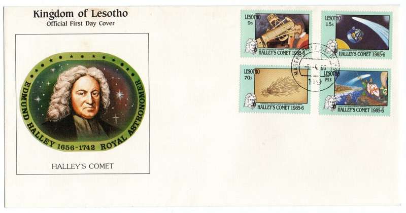 1986 Lesotho Halley`s Comet FDC