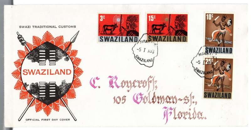1968 Swaziland Swazi Traditional Customs FDC