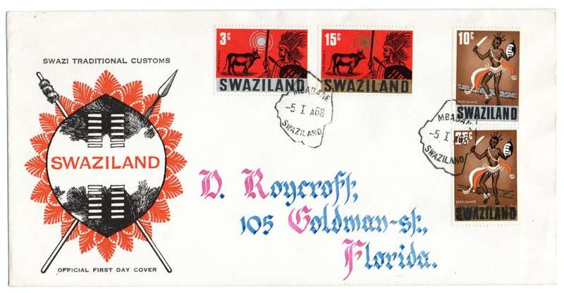 1968 Swaziland Swazi Traditional Customs FDC