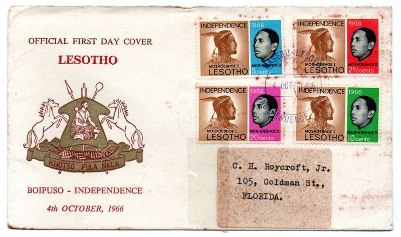 1966 Lesotho Independence FDC