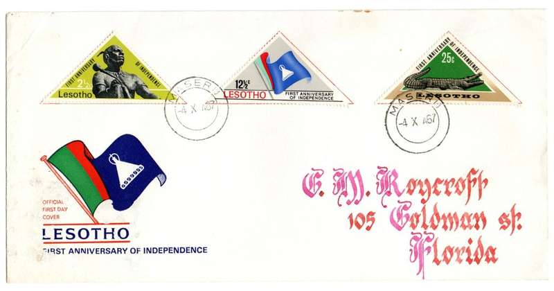 1967 Lesotho First Anniversary of Independence FDC