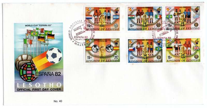 1982 Lesotho Espana `82 FDC 40