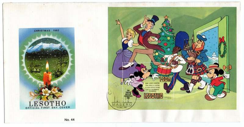 1982 Lesotho Christmas FDC 44 *Maxi