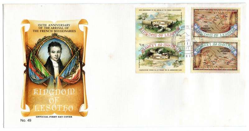 1983 Lesotho 150th Anniversary of The Arrival of The French Missionaries FDC 49