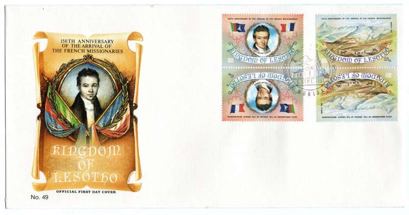 1983 Lesotho 150th Anniversary of The Arrival of The French Missionaries FDC 49