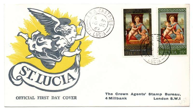 1967 St. Lucia Christmas FDC