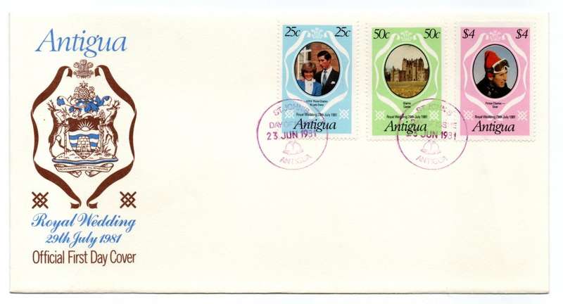 1981 Antigua Royal Wedding FDC