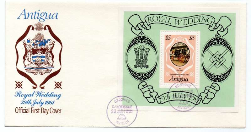 1981 Antigua Royal Wedding FDC