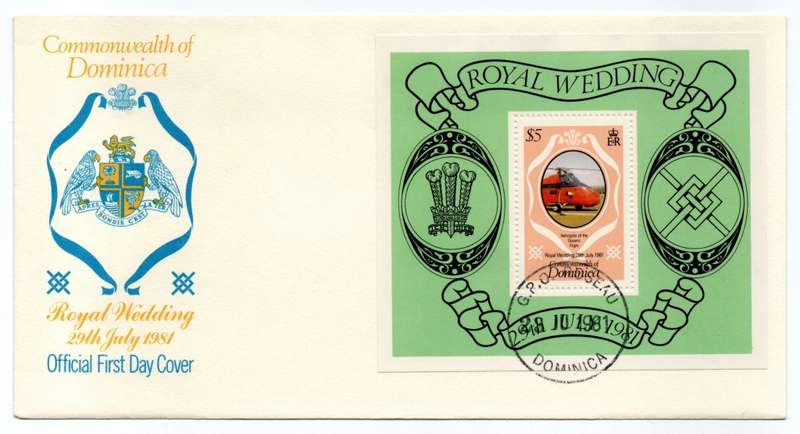 1981 Commonwealth of Dominica Royal Wedding FDC