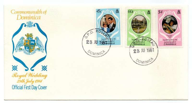 1981 Commonwealth of Dominica Royal Wedding FDC