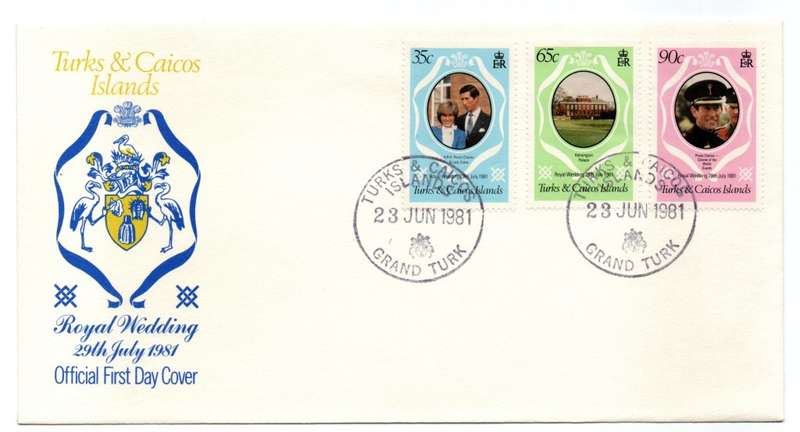 1981 Turks & Caicos Islands Royal Wedding FDC