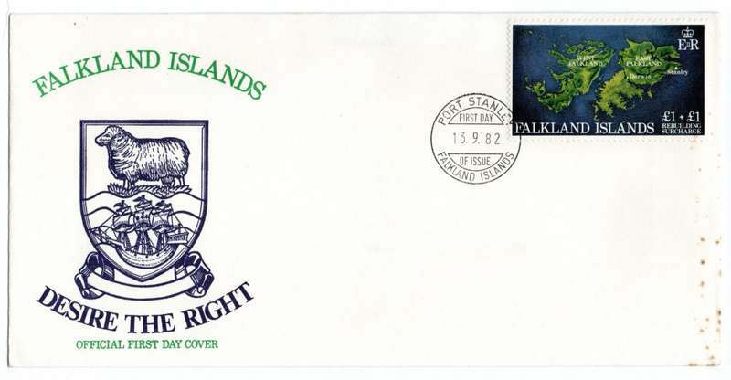 1985 Falkland Islands Desire the Right FDC