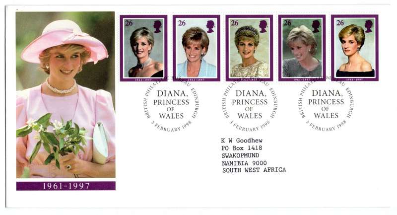 1998 British Diana, Princess of Wales FDC