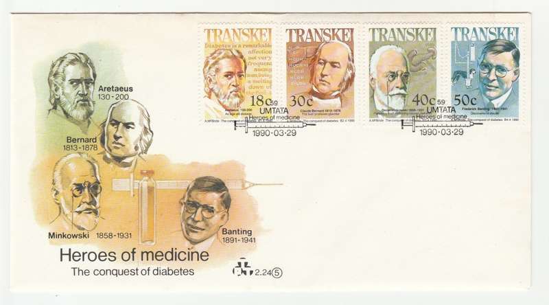 1990 Transkei Heroes of Medicine - Fifth Set of the Series FDC 2.24 5
