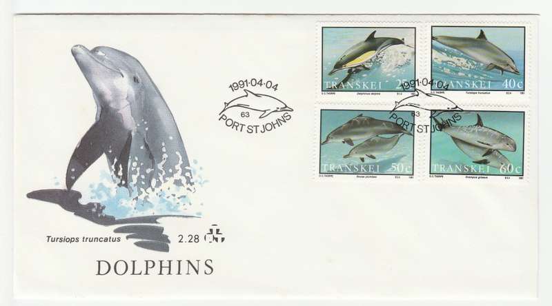 1991 Transkei Dolphins FDC 2.28