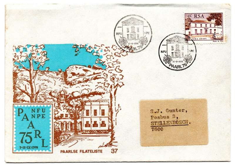 1975 RDS Paarl 75 NFU/NPE Commemorative Cover