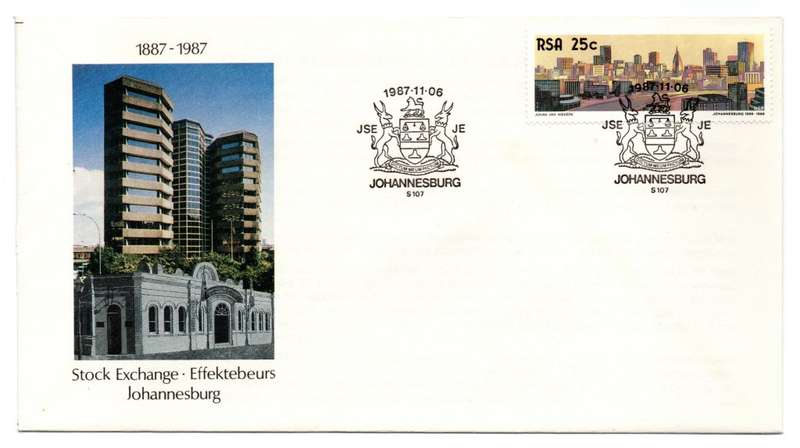 1987 RSA Stock Exchange Commemorative Cover