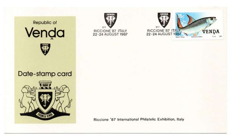 1987 Venda RICCIONE `87 Date-Stamp Card