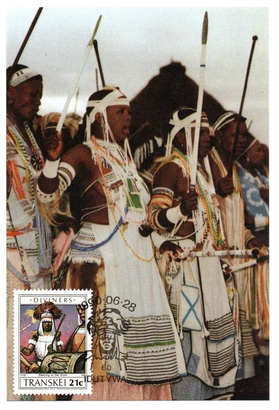 1990 Transkei The Diviner Postcard Set