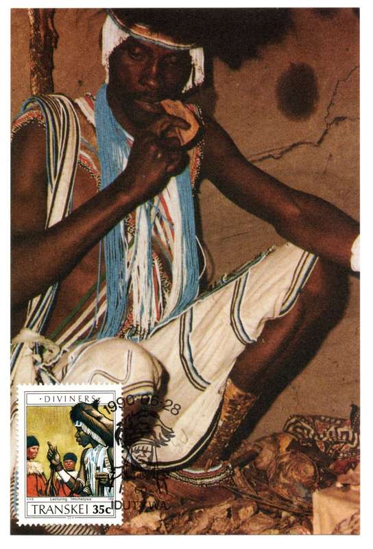 1990 Transkei The Diviner Postcard Set