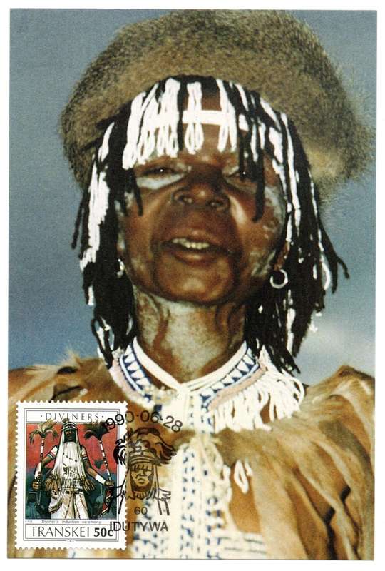1990 Transkei The Diviner Postcard Set